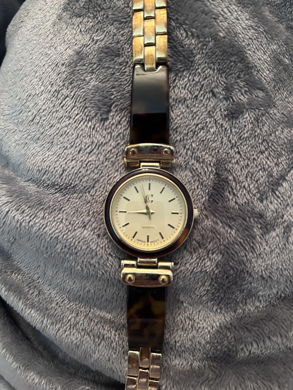 Vintage Anne Klein Quartz Watch - Gold & Tortoise Shell